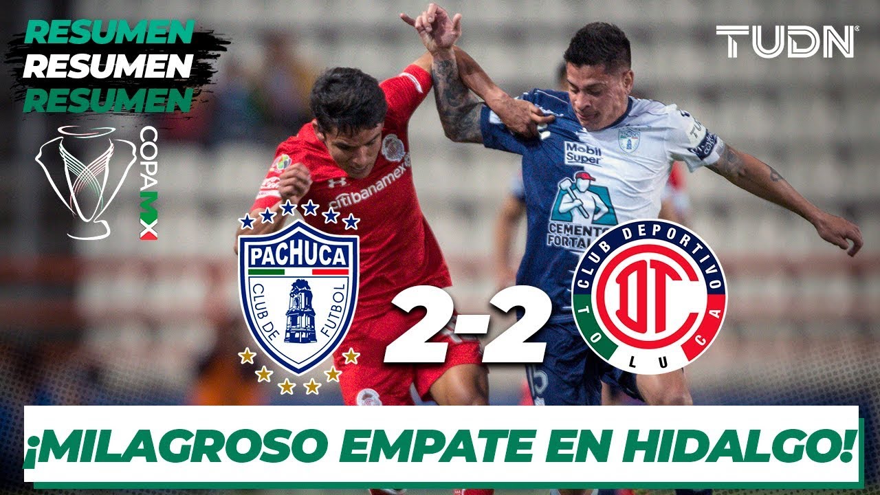 ¡Goool de Pachuca! Gol de último momento | Pachuca 2 – 2 Toluca | Copa Mx – 4tos Ida | TUDN